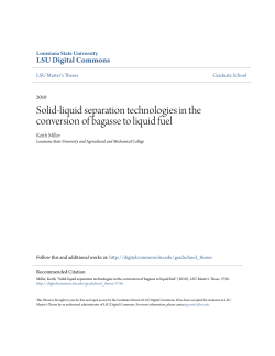 Solid-liquid separation technologies in the conversion of bagasse to