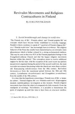 Revivalist Movements and Religious Contracultures in Finland