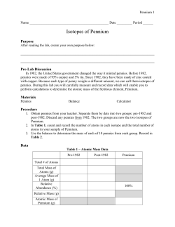 Isotopes of Pennium - Northern Highlands