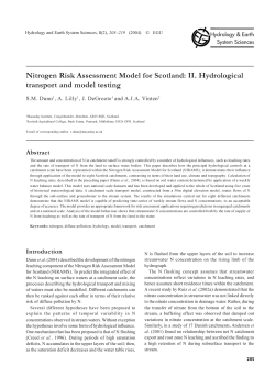Nitrogen Risk Assessment Model for Scotland