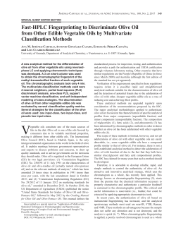 Fast-HPLC Fingerprinting to Discriminate Olive