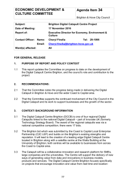 Brighton Digital Catapult Centre Project PDF 174 KB