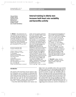 Interval training in elderly men increases both heart rate