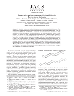 Conformation and Luminescence of Isolated Molecular