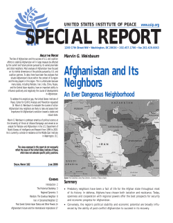 Afghanistan and Its Neighbors, An Ever Dangerous Neighborhood