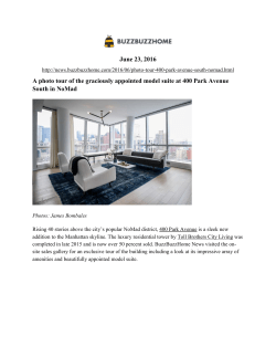 June 23, 2016 A photo tour of the graciously appointed model suite