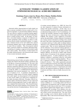 automatic timbre classification of ethnomusicological audio recordings