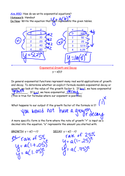 Aim #80: How do we write exponential equations? Homework