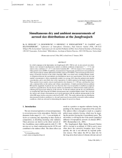 Simultaneous dry and ambient measurements of aerosol