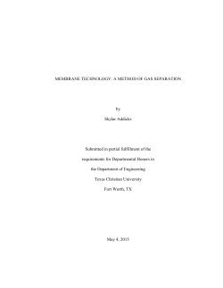 MEMBRANE TECHNOLOGY: A METHOD OF GAS SEPARATION by