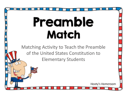 Matching Activity to Teach the Preamble of the United States