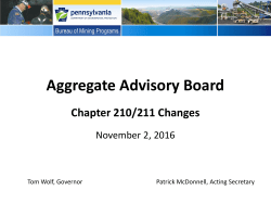 Bill Allen Presentation - Chapter 210 and 211 Changes