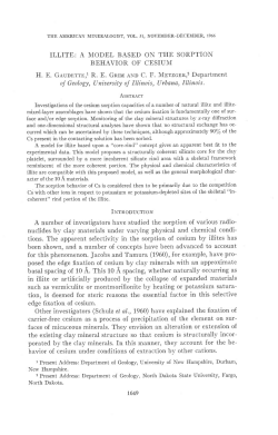 ILLITE: A MODEL BASED ON THE SORPTION BEHAVIOR OF