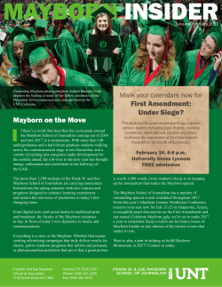 mayborn insider - Mayborn School of Journalism