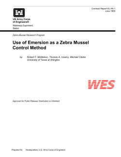 Use of Emersion as a Zebra Mussel Control