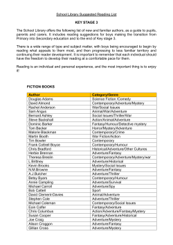 Key Stage 3 Suggested Reading List