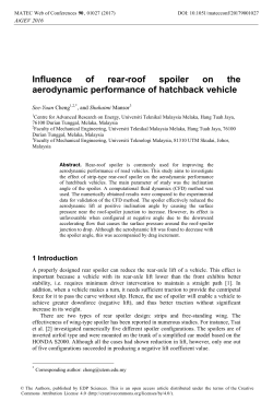 Influence of rear-roof spoiler on the aerodynamic performance of