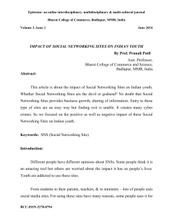 Impact of Social Networking Sites on Indian Youth