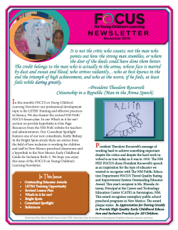 NEWSLETTER - Center for Development and Disability