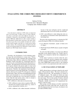 EVALUATING THE COREF-PRO CROSS