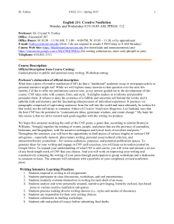 ENGL 211 - Moravian College :: Home site