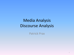 Media Analysis Discourse Analysis