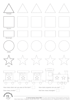 How many stars can you see on the train? How many squares can
