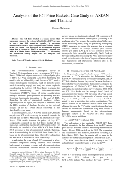 Analysis of the ICT Price Baskets: Case Study on ASEAN