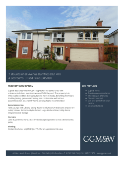 7 Mountainhall Avenue Dumfries DG1 4YX