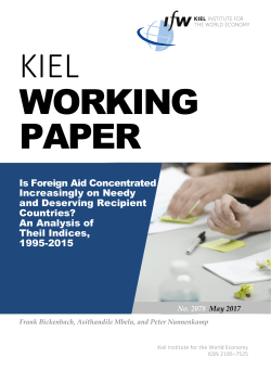 Is Foreign Aid Concentrated Increasingly on Needy and Deserving