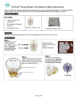 ToxCup Drug Screen Cup Step-by Step Instructions