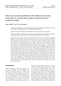 mean and variance estimations with different pixel sizes: case study