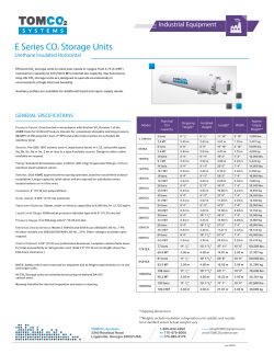 E Series CO2 Storage Units
