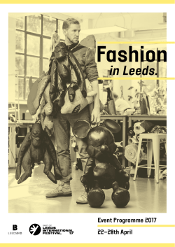 Fashion In Leeds Programme - Leeds International Festival