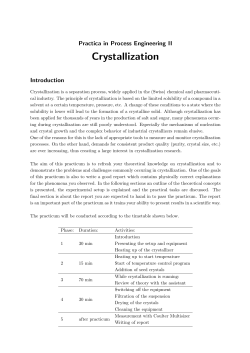 Crystallization