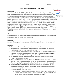 Lab: Making a Geologic Time Scale