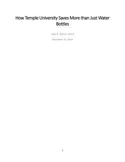 How Temple Saves More than Just Water Bottles