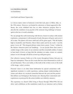 31 Oct.LA COLONNA INFAME essay text