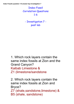 Index Fossils question 1-6 answer key Investigation 7