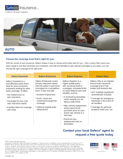 Safeco Insurance - Auto Insurance - Coverage Levels