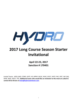 2017 Long Course Season Starter Invitational