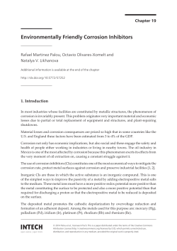 Environmentally Friendly Corrosion Inhibitors