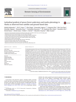 Latitudinal gradient of spruce forest understory and tundra