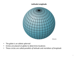 Latitude-Longitude &bull; The globe is an oblate spheroid &bull; Circles are