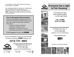 Everyone has a right to Fair Housing