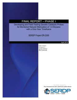 Final Report - Strategic Environmental Research and Development