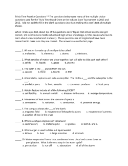 Practice Questions - Office of Science Outreach