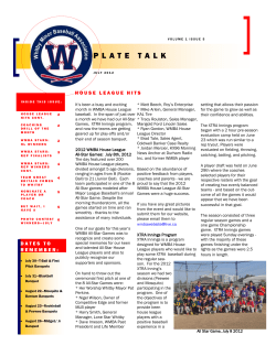 plate talk - Whitby Minor Baseball Association