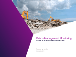 Debris Management Monitoring