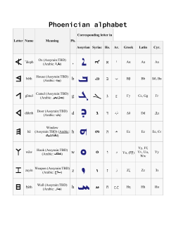 Phoenician alphabet - bet